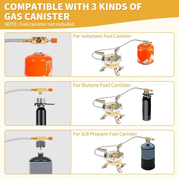 11800W Portable Windproof Camping Stove Lightweight Camp Stove Collapsible Backpacking Stove with EVA Box for Outdoor Camping Cooking Hiking and Picnic - Image 6