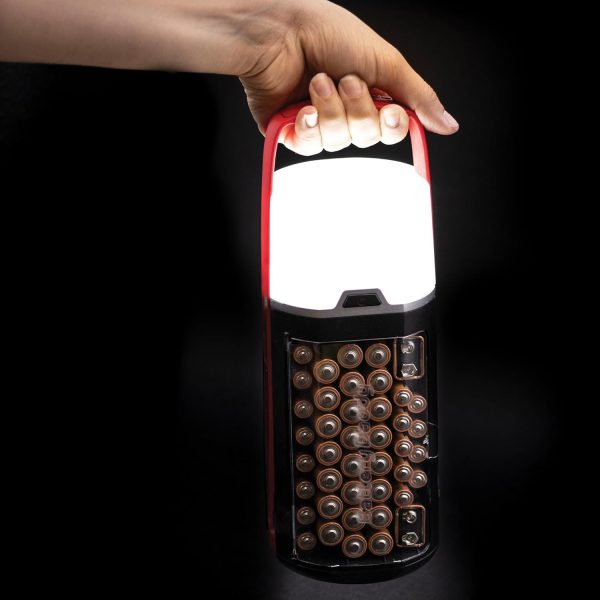 Battery Daddy Lantern, 2-in-1 Battery Powered Lamp & Battery Organizer, Ultra-Bright 1,000 Lumens Utility Light, Stores & Protects Up to 42 Batteries, Includes Battery Tester & Screwdriver - Image 2