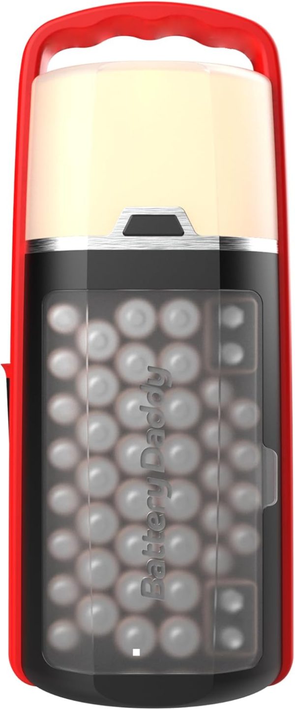 Battery Daddy Lantern, 2-in-1 Battery Powered Lamp & Battery Organizer, Ultra-Bright 1,000 Lumens Utility Light, Stores & Protects Up to 42 Batteries, Includes Battery Tester & Screwdriver - Image 6