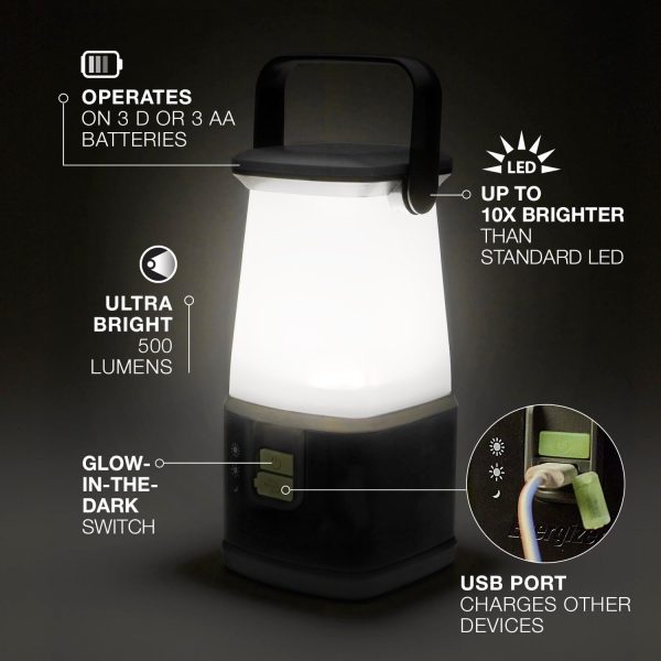 ENERGIZER LED Camping Lantern 360 PRO, IPX4 Water Resistant Tent Light, Ultra Bright Battery Powered Lanterns for Camping, Outdoors, Emergency Power Outage - Image 2