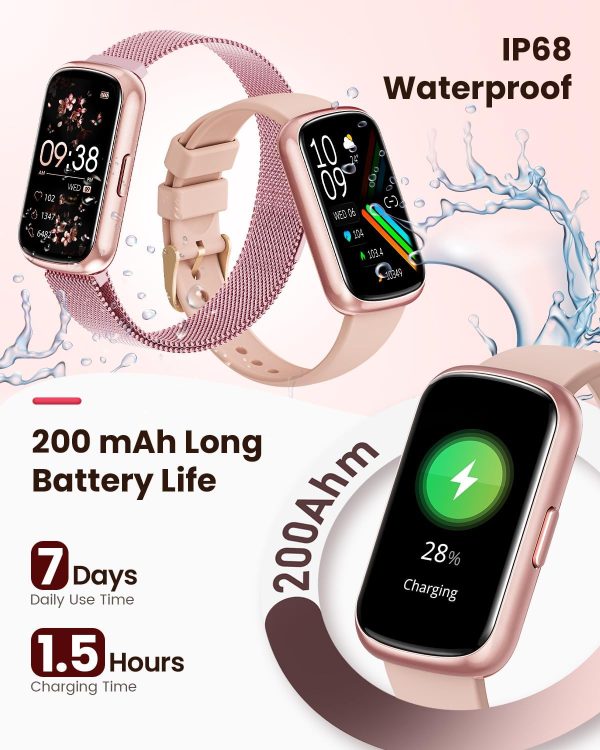 Fitness Tracker- Smart Watches for Women Men with 24/7 Heart Rate Monitor Blood Oxygen Sleep Tracker, Waterproof Fitness Watch, Activity Smartwatch for Android iPhone, Calorie Distance Pedometer, Gift - Image 8