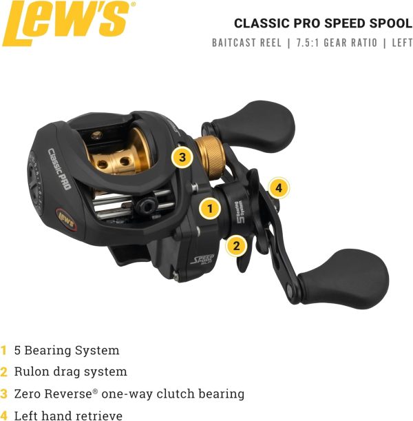 Lew's Classic Pro Speed Spool SLP Baitcast Reel - Image 2