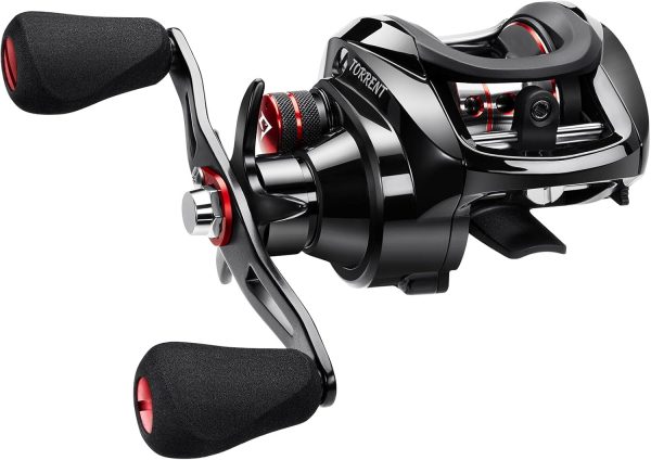 Piscifun Torrent Baitcaster Fishing Reel, 18LB Carbon Fiber Drag Baitcasting Reel, Magnetic Braking System Casting Reel, Available in 7.1:1 and 5.3:1