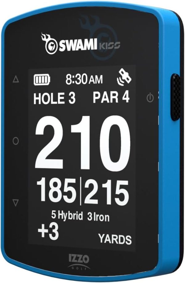 Swami KISS 2.0 Handheld Golf GPS Ragnefinder with Integrated Magnets - Blue