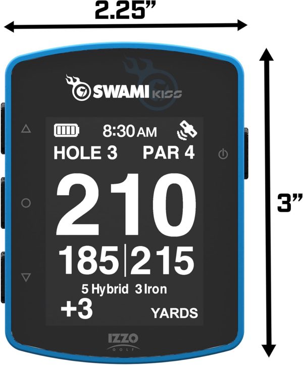 Swami KISS 2.0 Handheld Golf GPS Ragnefinder with Integrated Magnets - Blue - Image 6