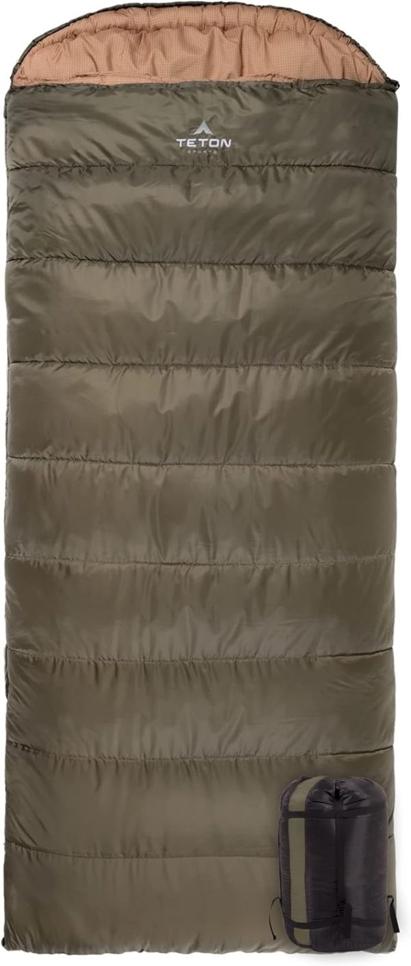 TETON Celsius XL, -25F, 20F, 0F Degree Sleeping Bags, All Weather Warm Sleeping Bag for Adults and Kids, Camping Season, Compression Sack Included