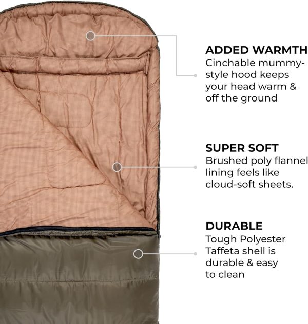 TETON Celsius XL, -25F, 20F, 0F Degree Sleeping Bags, All Weather Warm Sleeping Bag for Adults and Kids, Camping Season, Compression Sack Included - Image 4